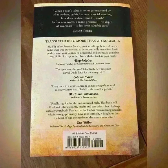 David Deida The Way of the Superior Man Book Paperback - Picture 3 of 4